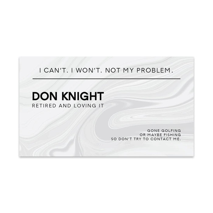 Funny Retirement Business Cards, Retired Business Cards for Men, Women, Employees-Set of 100-Andaz Press-Retired and Loving It-