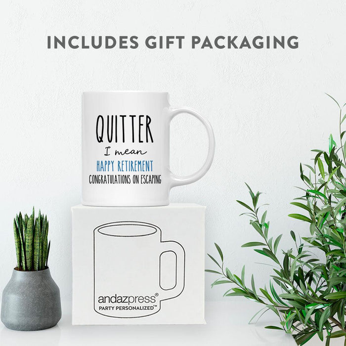 Funny Retirement Coffee Mug Gifts - 13 Designs-Set of 1-Andaz Press-Quitter-