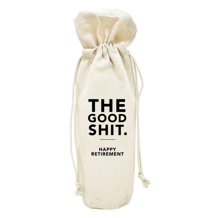 Funny Retirement Gifts Canvas Wine Bag-Set of 1-Andaz Press-Pairs Well With Retirement-