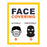 Funny Social Distancing Signs, Humorous Face Mask Required Rectangle Business Signs, Vinyl Sticker Decals-Set of 10-Andaz Press-Face Covering White/Orange-