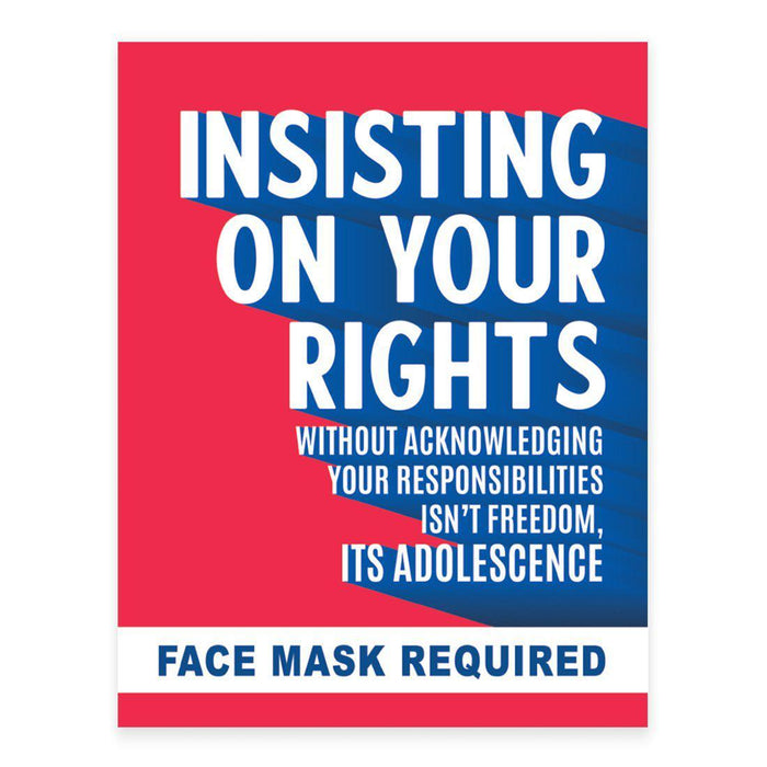 Funny Social Distancing Signs, Humorous Face Mask Required Rectangle Business Signs, Vinyl Sticker Decals-Set of 10-Andaz Press-Face Mask Required 1-