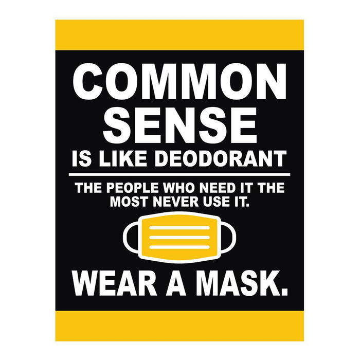 Funny Social Distancing Signs, Humorous Face Mask Required Rectangle Business Signs, Vinyl Sticker Decals-Set of 10-Andaz Press-Face Mask Required-