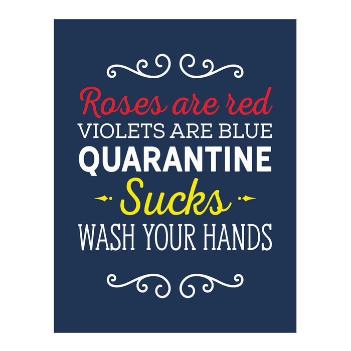 Funny Social Distancing Signs, Humorous Face Mask Required Rectangle Business Signs, Vinyl Sticker Decals-Set of 10-Andaz Press-Wash Your Hands-