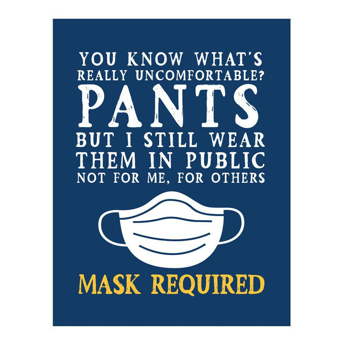 Funny Social Distancing Signs, Humorous Face Mask Required Rectangle Business Signs, Vinyl Sticker Decals-Set of 10-Andaz Press-Wear A Mask-
