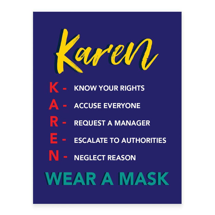 Funny Social Distancing Signs, Humorous Face Mask Required Rectangle Business Signs, Vinyl Sticker Decals-Set of 10-Andaz Press-Wear A Mask 2-