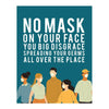 Funny Social Distancing Signs, Humorous Face Mask Required Rectangle Business Signs, Vinyl Sticker Decals-Set of 10-Andaz Press-You Big Disgrace-