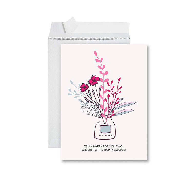 Funny Wedding Jumbo Card, Blank Congratulations Greeting Card with Envelope-Set of 1-Andaz Press-Fucking Finally-