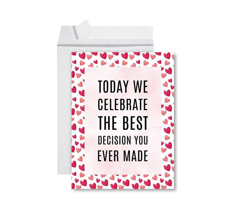 Funny Wedding Jumbo Card, Blank Congratulations Greeting Card with Envelope-Set of 1-Andaz Press-Fucking Finally-