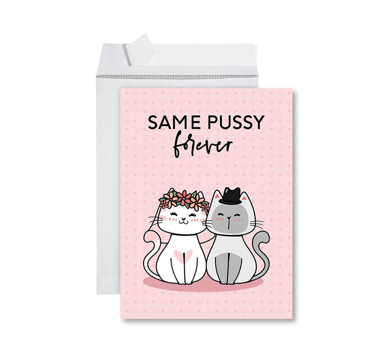 Funny Wedding Jumbo Card, Blank Congratulations Greeting Card with Envelope-Set of 1-Andaz Press-Fucking Finally-