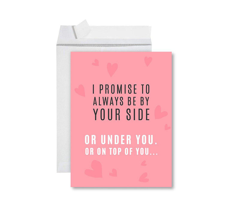 Funny Wedding Jumbo Card, Blank Congratulations Greeting Card with Envelope-Set of 1-Andaz Press-Promise To Always Be By Your Side-