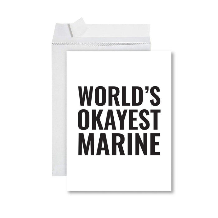 Funny World's Okayest Jumbo Greeting Card for Birthdays, Retirement, and Office Celebrations-Set of 1-Andaz Press-Pilot-