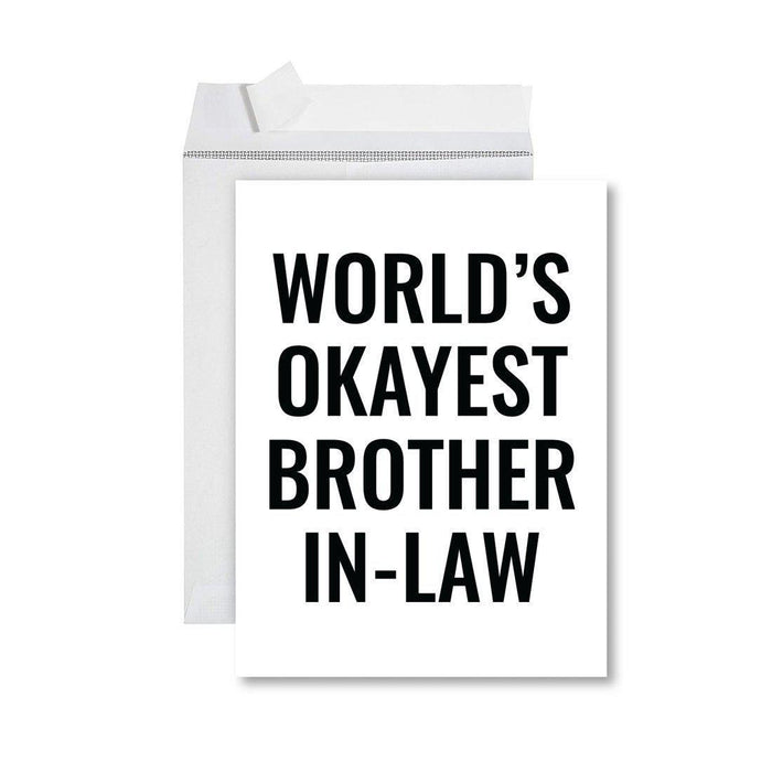 Funny World's Okayest Jumbo Greeting Card for Birthdays, Retirement, and Office Celebrations-Set of 1-Andaz Press-Pilot-