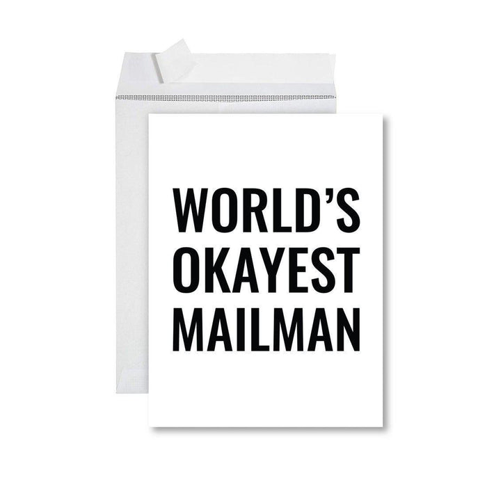 Funny World's Okayest Jumbo Greeting Card for Birthdays, Retirement, and Office Celebrations-Set of 1-Andaz Press-Pilot-