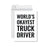 Funny World's Okayest Jumbo Greeting Card for Birthdays, Retirement, and Office Celebrations-Set of 1-Andaz Press-Truck Driver-
