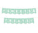 Gender Neutral Baby Shower Pennant Garland Party Banner-Set of 1-Andaz Press-Mint Green-Sweets & Treats-