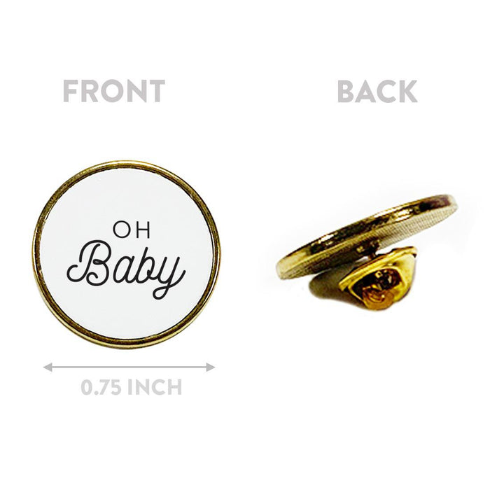 Gender Reveal Baby Shower Lapel Pins-Set of 1-Andaz Press-Team Boy-