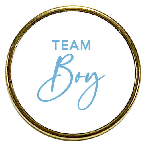 Gender Reveal Baby Shower Lapel Pins-Set of 1-Andaz Press-Team Boy-