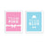 Gender Reveal Baby Shower Team Pink/Blue Party Signs, 2-Pack-Set of 2-Andaz Press-