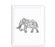 Geometric Animal Origami Wall Art Black White Minimalist Print-Set of 1-Andaz Press-Elephant-