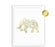 Geometric Animal Origami Wall Art Metallic Gold Ink Print-Set of 1-Andaz Press-Elephant-