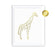 Geometric Animal Origami Wall Art Metallic Gold Ink Print-Set of 1-Andaz Press-Giraffe-