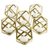 Geometric Votive Candle Holders-Set of 6-Koyal Wholesale-Gold-