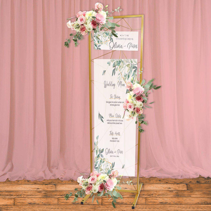 Geometric Wedding Backdrop Floor Stand-Set of 1-Koyal Wholesale-Black-