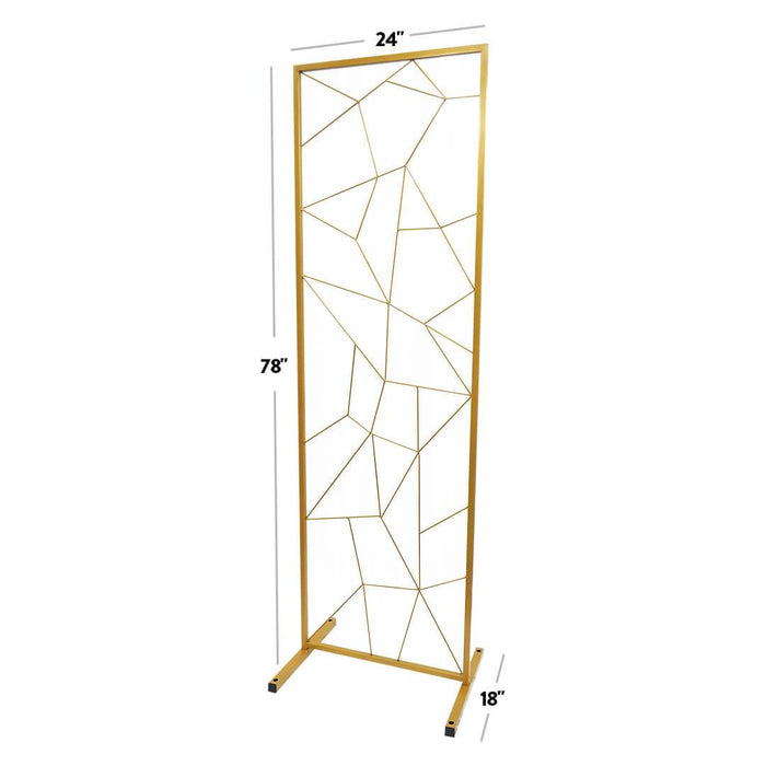 Geometric Wedding Backdrop Floor Stand-Set of 1-Koyal Wholesale-Black-