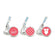 Girl Baby Shower Hershey's Kisses Stickers-Set of 216-Andaz Press-Coral-