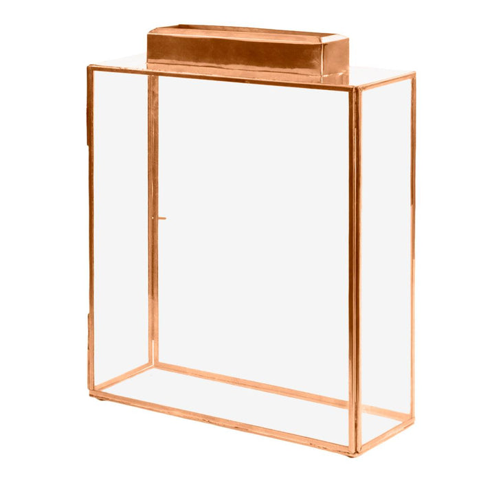 Glass Wedding Card Gift Box Holder-Set of 1-Koyal Wholesale-Copper-