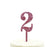 Glitter Acrylic Number Birthday Cake Toppers-Set of 1-Andaz Press-Gold-1-