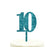Glitter Acrylic Number Birthday Cake Toppers-Set of 1-Andaz Press-Gold-1-