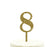 Glitter Acrylic Number Birthday Cake Toppers-Set of 1-Andaz Press-Gold-1-