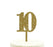Glitter Acrylic Number Birthday Cake Toppers-Set of 1-Andaz Press-Gold-10-