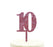 Glitter Acrylic Number Birthday Cake Toppers-Set of 1-Andaz Press-Pink-10-
