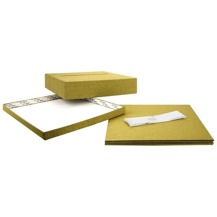 Glitter Wedding Card Box-Set of 1-Andaz Press-Champagne-