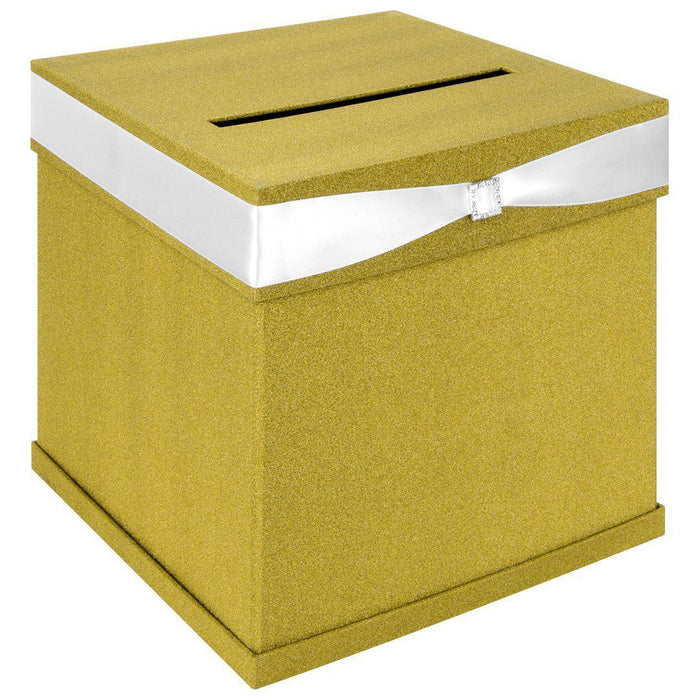 Glitter Wedding Card Box-Set of 1-Andaz Press-Gold-