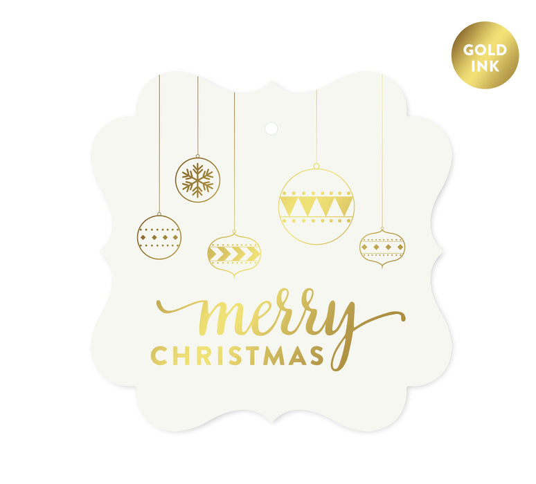 Gold Christmas Fancy Frame Gift Tags-Set of 24-Andaz Press-Merry Christmas-