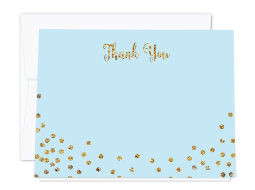 Gold Glitter 1st Birthday Blank Thank You Notes with Envelopes-Set of 20-Andaz Press-Pink-