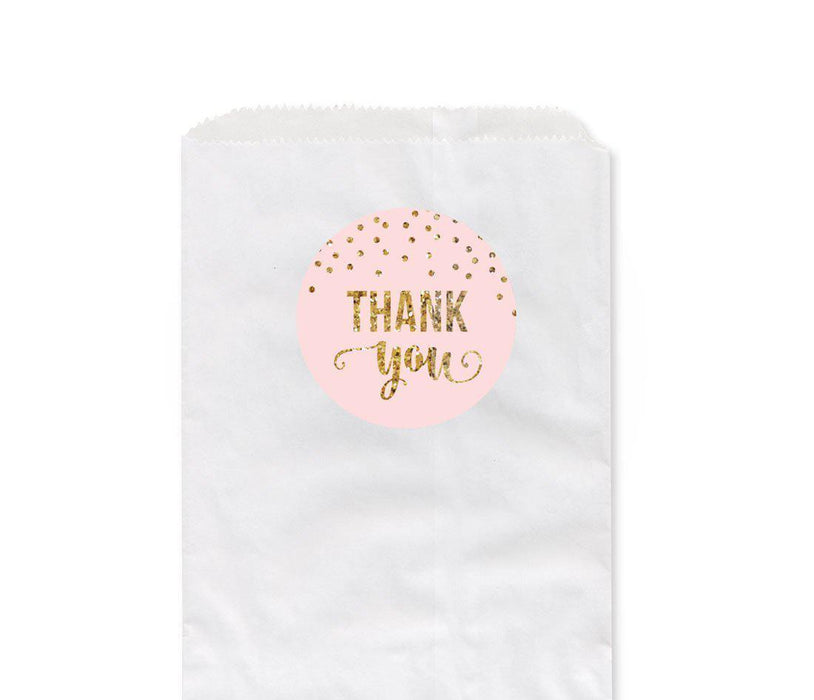 Gold Glitter 1st Birthday Favor Bag DIY Party Favors Kit-Set of 24-Andaz Press-Pink-