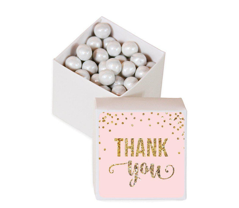 Gold Glitter 1st Birthday Favor Box DIY Party Favors Kit-Set of 20-Andaz Press-Pink-