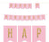 Gold Glitter 1st Birthday Hanging Pennant Party Banner-Set of 1-Andaz Press-Pink-