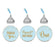 Gold Glitter 1st Birthday Hershey's Kisses Stickers-Set of 216-Andaz Press-Pink-