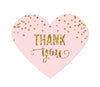Gold Glitter 1st Birthday Mini Heart Label Stickers-Set of 75-Andaz Press-Pink-