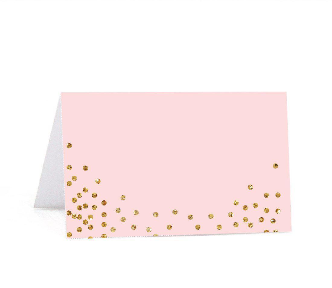 Gold Glitter 1st Birthday Printable Table Tent Place Cards-Set of 20-Andaz Press-Pink-