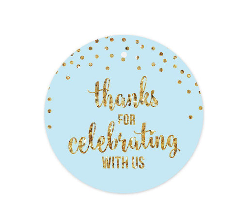 Gold Glitter 1st Birthday Round Circle Gift & Favor Tags-Set of 24-Andaz Press-Pink-
