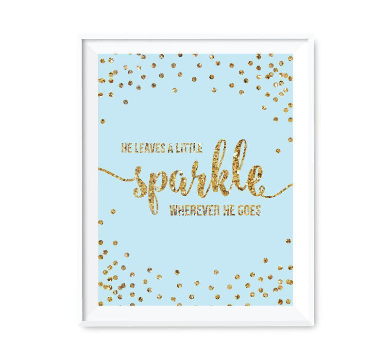 Gold Glitter 1st Birthday Wall Art Gift-Set of 1-Andaz Press-Pink-Sparkle-