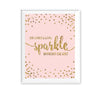 Gold Glitter 1st Birthday Wall Art Gift-Set of 1-Andaz Press-Pink-Sparkle-