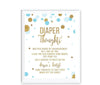Gold Glitter Baby Shower Diaper Thoughts Party Sign-Set of 1-Andaz Press-Baby Blue-