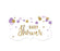 Gold Glitter Baby Shower Fancy Frame Label Stickers-Set of 36-Andaz Press-Baby Blue-